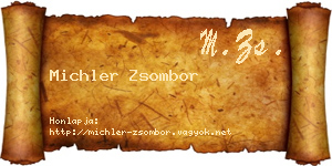 Michler Zsombor névjegykártya